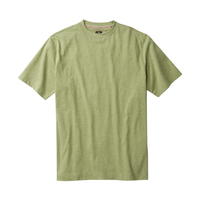 Mélange Crew Neck Peruvian Cotton Tee Shirt in Green Mélange by Left Coast Tee