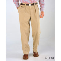M1P Pleated Relaxed Fit Vintage Twills in Khaki (Size 30 x 31.5) by Bills Khakis