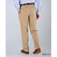 M2P Pleated Classic Fit Vintage Twills in Stone by Bills Khakis