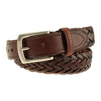 Maxwell Braided Belt in Briar Waxy Leather by T.B. Phelps