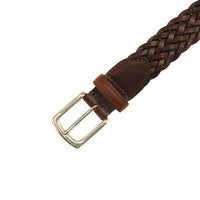 Maxwell Braided Belt in Briar Waxy Leather by T.B. Phelps