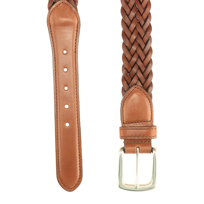 Tan Leather - Braided Belt
