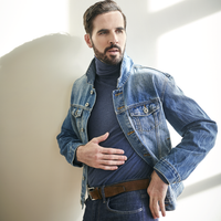 St Helena Peruvian Cotton Turtleneck in Navy by Left Coast Tee