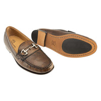 Preston Deerskin Bit Loafer in Chestnut by T.B. Phelps