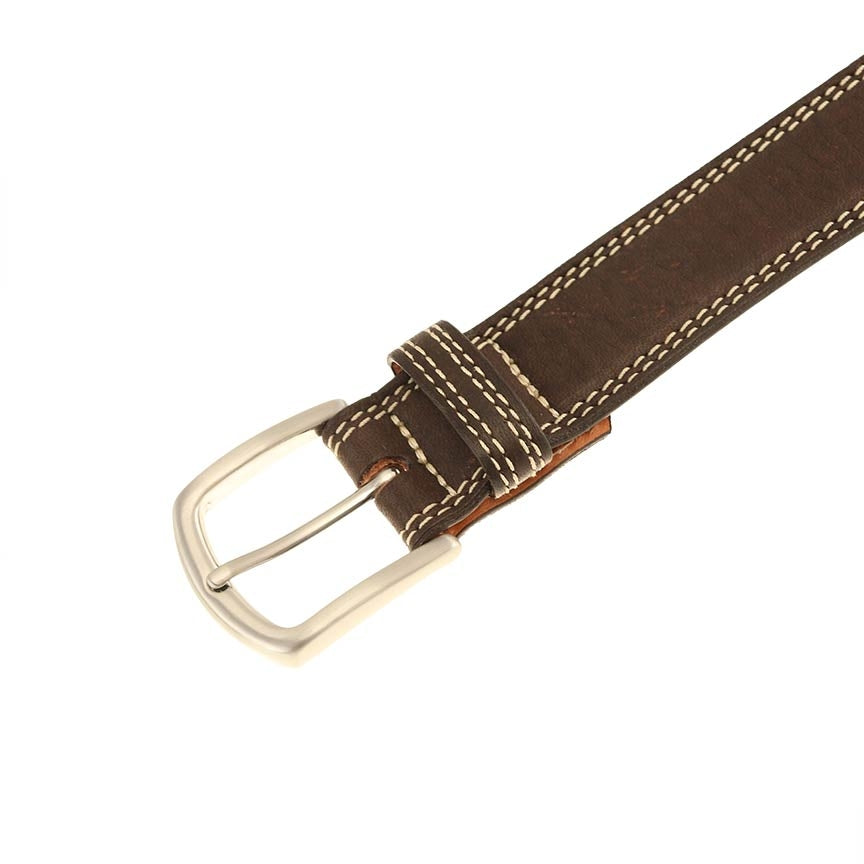 Raleigh Elk Leather Belt in Mahogany by T.B. Phelps