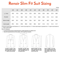 Single Breasted Wool Blend SLIM FIT Suit in Blue (Short, Regular, and Long Available) by Renoir