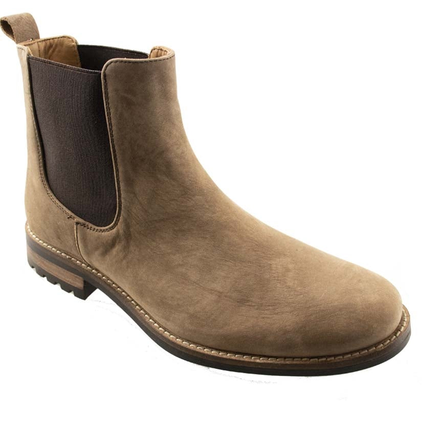 Santa Fe Washed Calfskin Chelsea Boot in Briar by T.B. Phelps