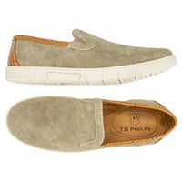 Scottsdale Slip on in Grey Suede by T.B. Phelps