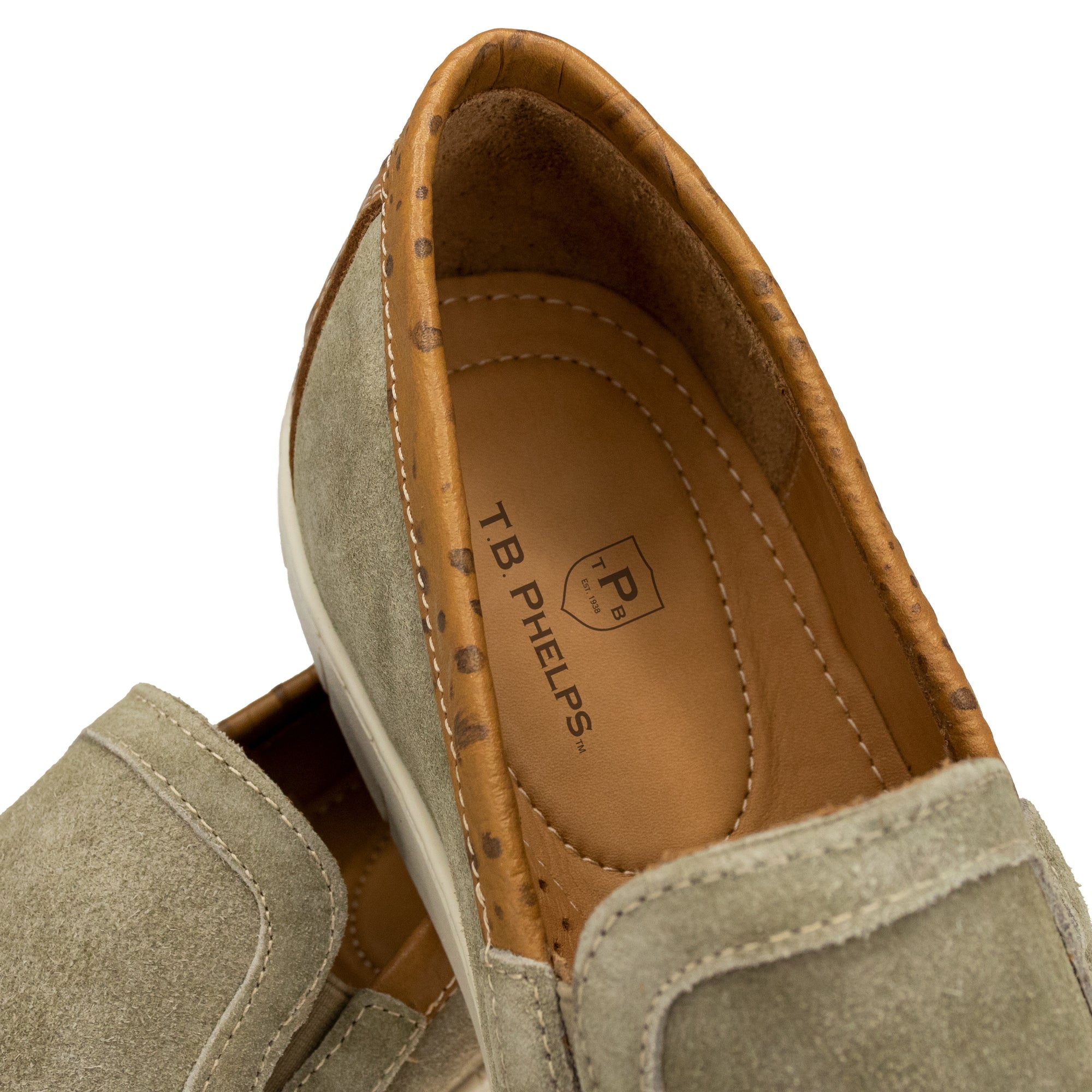 Scottsdale Slip on in Grey Suede by T.B. Phelps