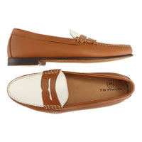 The Shag Penny Loafer in Walnut and White by T.B. Phelps
