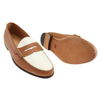 The Shag Penny Loafer in Walnut and White by T.B. Phelps