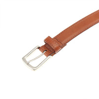 Torrence Calfskin Belt in Tan by T.B. Phelps