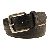 Travis Croco Grain Leather Belt in Black by T.B. Phelps