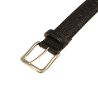 Travis Croco Grain Leather Belt in Black by T.B. Phelps