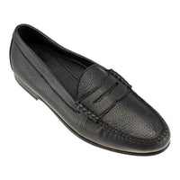 Ventura Deerskin Penny Loafer in Black Stag by T.B. Phelps