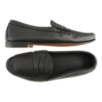 Ventura Deerskin Penny Loafer in Black Stag by T.B. Phelps