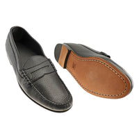 Ventura Deerskin Penny Loafer in Black Stag by T.B. Phelps
