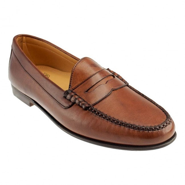 Ventura Sheepskin Penny Loafer in Pecan (Size 11 1/2) by T.B. Phelps