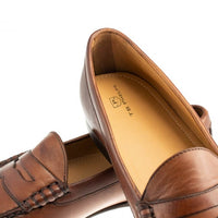 Ventura Sheepskin Penny Loafer in Pecan by T.B. Phelps