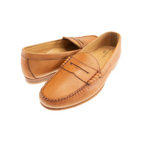 Ventura Sheepskin Penny Loafer in Tan by T.B. Phelps