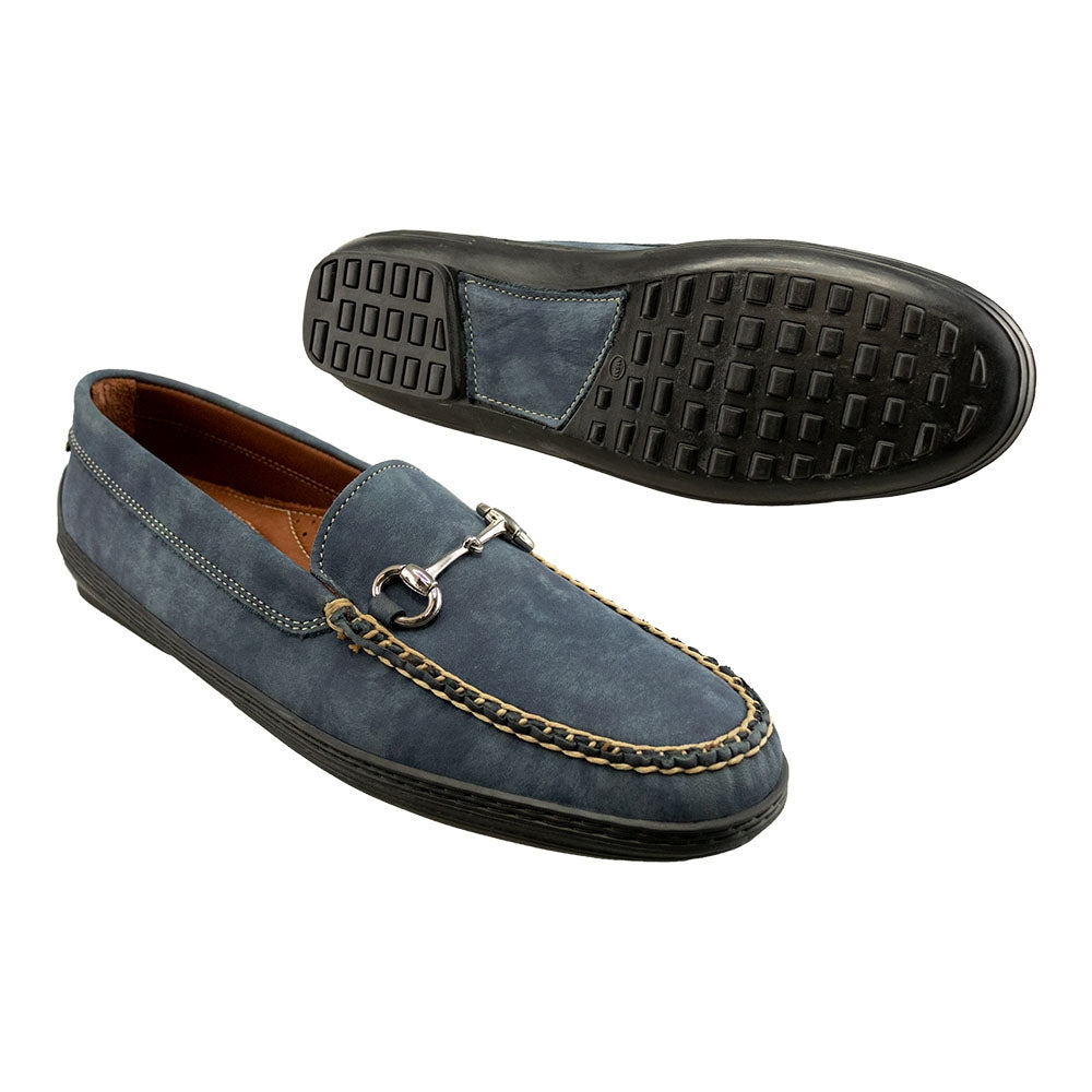 Traditions Washed Calfskin Bit Driver in Navy by T.B. Phelps